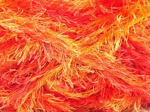 Fiber Content 100% Polyester, Yellow, Salmon Shades, Brand Ice Yarns, Yarn Thickness 5 Bulky Chunky, Craft, Rug, fnt2-80534 