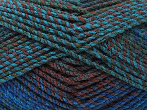 Ä°Ã§erik 100% Akrilik, Turquoise, Brand Ice Yarns, Green, Copper, Blue, fnt2-80622 