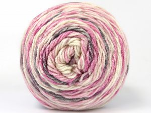 Composition 100% Acrylique Anti-bouloches, Pink Shades, Brand Ice Yarns, Grey, Cream, fnt2-80623 