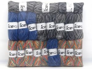 Machine Washable Sock Yarns In this list; you see most recent 50 mixed lots. <br> To see all <a href=&amp/mixed_lots/o/4#list&amp>CLICK HERE</a> (Old ones have much better deals)<hr> Composition 75% Superwash Wool, 25% Polyamide, Brand Ice Yarns, fnt2-80677 