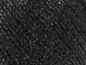 Composition 60% MÃ©tallique Lurex, 40% Polyamide, Brand Ice Yarns, Black, Yarn Thickness 1 SuperFine Sock, Fingering, Baby, fnt2-80703 