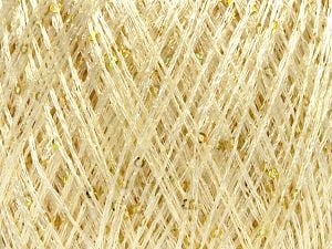 Composition 97% Polyester, 3% Paillette, Light Cream, Brand Ice Yarns, fnt2-80720 