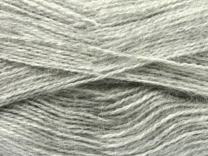 Fiber Content 75% Premium Acrylic, 15% Wool, 10% Mohair, Light Grey Melange, Brand Ice Yarns, fnt2-80807 