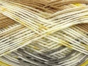 Composition 100% Acrylique, Yellow, White, Brand Ice Yarns, Grey, Camel, fnt2-80858 