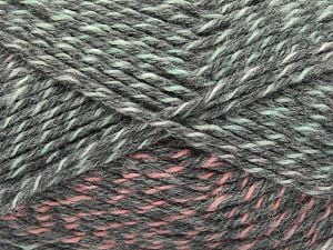 Composition 90% Acrylique, 10% Laine, White, Pink, Brand Ice Yarns, Grey, fnt2-80867 