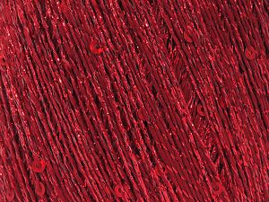 Composition 40% MÃ©tallique Lurex, 35% Polyester, 25% Paillette, Red, Iridescent, Brand Ice Yarns, fnt2-80905 