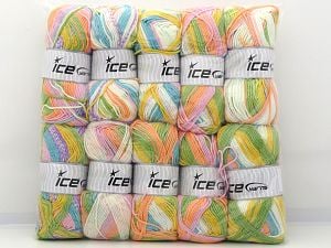Self Striping Yarns In this list; you see most recent 50 mixed lots. <br> To see all <a href=&/mixed_lots/o/4#list&>CLICK HERE</a> (Old ones have much better deals)<hr> Fiber Content 100% Acrylic, Brand Ice Yarns, fnt2-80918