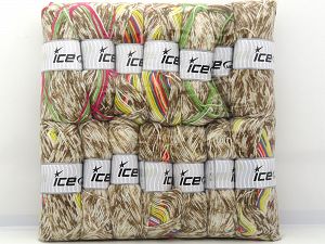 Self Striping Yarns In this list; you see most recent 50 mixed lots. <br> To see all <a href=&/mixed_lots/o/4#list&>CLICK HERE</a> (Old ones have much better deals)<hr> Composition 100% Acrylique, Brand Ice Yarns, fnt2-80925