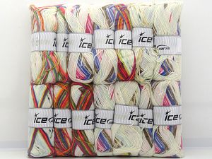 Self Striping Yarns In this list; you see most recent 50 mixed lots. <br> To see all <a href=&/mixed_lots/o/4#list&>CLICK HERE</a> (Old ones have much better deals)<hr> Fiber Content 100% Acrylic, Brand Ice Yarns, fnt2-80927