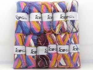 Self Striping Yarns In this list; you see most recent 50 mixed lots. <br> To see all <a href=&/mixed_lots/o/4#list&>CLICK HERE</a> (Old ones have much better deals)<hr> İçerik 100% Akrilik, Brand Ice Yarns, fnt2-80933