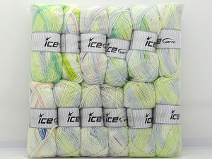 Self Striping Yarns In this list; you see most recent 50 mixed lots. <br> To see all <a href=&/mixed_lots/o/4#list&>CLICK HERE</a> (Old ones have much better deals)<hr> Fiber Content 100% Acrylic, Brand Ice Yarns, fnt2-80934
