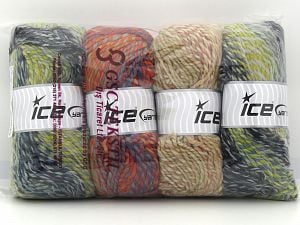 Self Striping Yarns In this list; you see most recent 50 mixed lots. <br> To see all <a href=&amp/mixed_lots/o/4#list&amp>CLICK HERE</a> (Old ones have much better deals)<hr> Ä°Ã§erik 95% Akrilik, 5% YÃ¼n, Brand Ice Yarns, fnt2-80949 