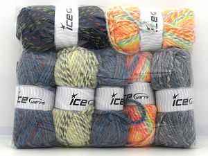 Self Striping Yarns In this list; you see most recent 50 mixed lots. <br> To see all <a href=&amp/mixed_lots/o/4#list&amp>CLICK HERE</a> (Old ones have much better deals)<hr> Fiber Content 95% Acrylic, 5% Wool, Brand Ice Yarns, fnt2-80951 