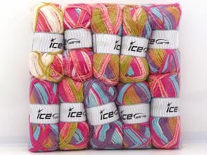 Self Striping Yarns In this list; you see most recent 50 mixed lots. <br> To see all <a href=&amp/mixed_lots/o/4#list&amp>CLICK HERE</a> (Old ones have much better deals)<hr> Composition 100% Acrylique, Brand Ice Yarns, fnt2-80967 