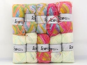 Self Striping Yarns In this list; you see most recent 50 mixed lots. <br> To see all <a href=&amp/mixed_lots/o/4#list&amp>CLICK HERE</a> (Old ones have much better deals)<hr> Fiber Content 100% Acrylic, Brand Ice Yarns, fnt2-80971 