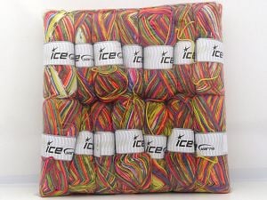 Self Striping Yarns In this list; you see most recent 50 mixed lots. <br> To see all <a href=&/mixed_lots/o/4#list&>CLICK HERE</a> (Old ones have much better deals)<hr> Composition 100% Acrylique, Brand Ice Yarns, fnt2-80972