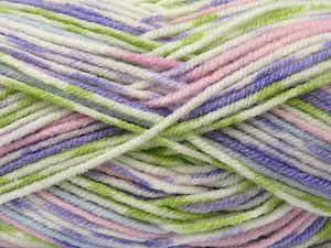 Composition 100% Acrylique, White, Pink, Lilac, Brand Ice Yarns, Green, Blue, Yarn Thickness 3 Light DK, Light, Worsted, fnt2-80980 