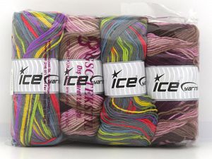 Self Striping Yarns In this list; you see most recent 50 mixed lots. <br> To see all <a href=&/mixed_lots/o/4#list&>CLICK HERE</a> (Old ones have much better deals)<hr> İçerik 100% Akrilik, Brand Ice Yarns, fnt2-80992