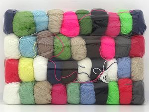 Amigurumi Cotton 25 Yarns In this list; you see most recent 50 mixed lots. <br> To see all <a href=&/mixed_lots/o/4#list&>CLICK HERE</a> (Old ones have much better deals)<hr> Fiber Content 50% Acrylic, 50% Cotton, Brand Ice Yarns, fnt2-81008