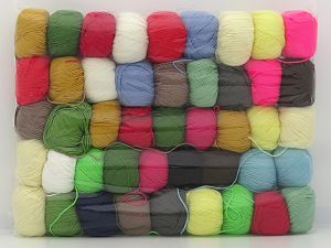 Amigurumi Cotton 25 Yarns In this list; you see most recent 50 mixed lots. <br> To see all <a href=&amp/mixed_lots/o/4#list&amp>CLICK HERE</a> (Old ones have much better deals)<hr> Composition 50% Acrylique, 50% Coton, Brand Ice Yarns, fnt2-81009 