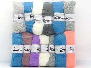Mohair Pastel Yarns In this list; you see most recent 50 mixed lots. <br> To see all <a href=&/mixed_lots/o/4#list&>CLICK HERE</a> (Old ones have much better deals)<hr> İçerik 75% Premium Akrilik, 15% Yün, 10% Tiftik, Brand Ice Yarns, fnt2-81012