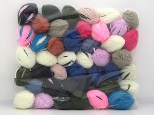 Self Striping Leftover Yarns In this list; you see most recent 50 mixed lots. <br> To see all <a href=&/mixed_lots/o/4#list&>CLICK HERE</a> (Old ones have much better deals)<hr> Composition 100% Acrylique, Brand Ice Yarns, fnt2-81039
