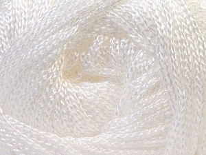 Width is 2-3 mm Fiber Content 100% Polyester, White, Brand Ice Yarns, fnt2-21638
