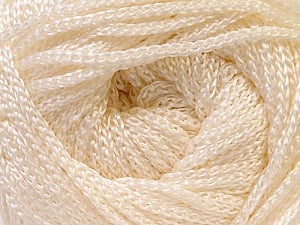Width is 3 mm Fiber Content 100% Polyester, Brand Ice Yarns, Cream, fnt2-21641
