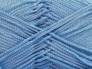 Width is 2-3 mm Fiber Content 100% Polyester, Light Blue, Brand Ice Yarns, fnt2-21647