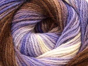 Composition 100% Acrylique, White, Lilac, Brand Ice Yarns, Brown, Yarn Thickness 3 Light DK, Light, Worsted, fnt2-22024