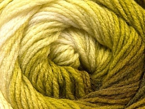 Fiber Content 100% Acrylic, White, Brand Ice Yarns, Green Shades, Yarn Thickness 3 Light DK, Light, Worsted, fnt2-22030