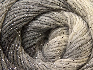 Composition 95% Acrylique, 5% Lurex, White, Silver, Brand Ice Yarns, Grey, Black, Yarn Thickness 3 Light DK, Light, Worsted, fnt2-22049