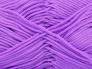 Width is 2-3 mm Fiber Content 100% Polyester, Lavender, Brand Ice Yarns, fnt2-22904