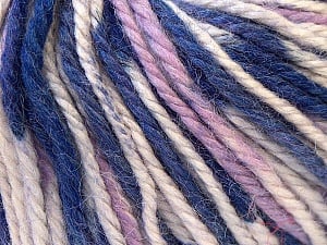 Composition 40% Acrylique, 35% Laine, 25% Alpaga, White, Purple, Lilac, Brand Ice Yarns, Yarn Thickness 5 Bulky Chunky, Craft, Rug, fnt2-25416