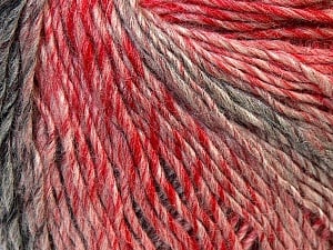 Fiber Content 50% Wool, 50% Acrylic, Red, Pink, Brand Ice Yarns, Grey, Yarn Thickness 3 Light DK, Light, Worsted, fnt2-27156