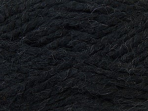 SuperBulky Composition 60% Acrylique, 30% Alpaga, 10% Laine, Brand Ice Yarns, Black, Yarn Thickness 6 SuperBulky Bulky, Roving, fnt2-30823