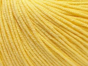 Fiber Content 60% Cotton, 40% Acrylic, Light Yellow, Brand Ice Yarns, Yarn Thickness 2 Fine Sport, Baby, fnt2-32558