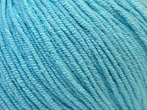 Composition 50% Acrylique, 50% Coton, Light Turquoise, Brand Ice Yarns, Yarn Thickness 3 Light DK, Light, Worsted, fnt2-33062