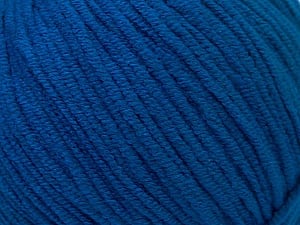 Fiber Content 50% Acrylic, 50% Cotton, Brand Ice Yarns, Bright Blue, Yarn Thickness 3 Light DK, Light, Worsted, fnt2-33064