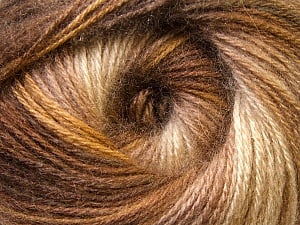 Composition 75% Acrylique, 25% Angora, Brand Ice Yarns, Brown Shades, Yarn Thickness 2 Fine Sport, Baby, fnt2-33234