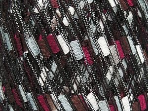 Trellis Composition 100% Polyester, White, Brand Ice Yarns, Burgundy, Brown, Yarn Thickness 5 Bulky Chunky, Craft, Rug, fnt2-34028