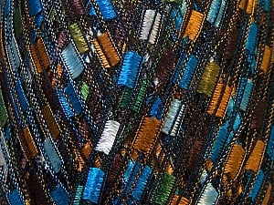 Trellis Composition 100% Polyester, Brand Ice Yarns, Green, Gold, Brown, Blue, Yarn Thickness 5 Bulky Chunky, Craft, Rug, fnt2-34131