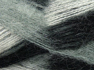 İçerik 70% Tiftik, 30% Akrilik, White, Brand Ice Yarns, Grey, Black, Yarn Thickness 3 Light DK, Light, Worsted, fnt2-35062