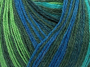 Composition 40% Acrylique, 35% Laine, 25% Alpaga, Turquoise, Brand Ice Yarns, Green Shades, Blue, Yarn Thickness 2 Fine Sport, Baby, fnt2-36988