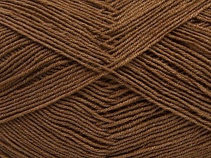 Composition 55% Coton, 45% Acrylique, Brand Ice Yarns, Brown, Yarn Thickness 1 SuperFine Sock, Fingering, Baby, fnt2-38668