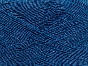 Composition 55% Coton, 45% Acrylique, Brand Ice Yarns, Blue, Yarn Thickness 1 SuperFine Sock, Fingering, Baby, fnt2-38680