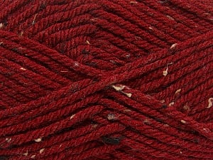 Composition 72% Acrylique, 3% Viscose, 25% Laine, Brand Ice Yarns, Dark Red, Yarn Thickness 6 SuperBulky Bulky, Roving, fnt2-40840