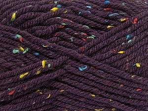Composition 72% Acrylique, 3% Viscose, 25% Laine, Purple, Brand Ice Yarns, Yarn Thickness 6 SuperBulky Bulky, Roving, fnt2-40844