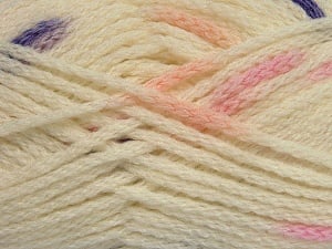 Make a knot on the spots part of the yarn while knitting to give a pompom look. Fiber Content 76% Acrylic, 13% Polyamide, 11% Wool, Pink, Lilac, Brand Ice Yarns, Cream, Yarn Thickness 5 Bulky Chunky, Craft, Rug, fnt2-42435