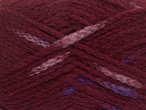 Make a knot on the spots part of the yarn while knitting to give a pompom look. Fiber Content 76% Acrylic, 13% Polyamide, 11% Wool, Purple, Pink, Brand Ice Yarns, Burgundy, Yarn Thickness 5 Bulky Chunky, Craft, Rug, fnt2-42437